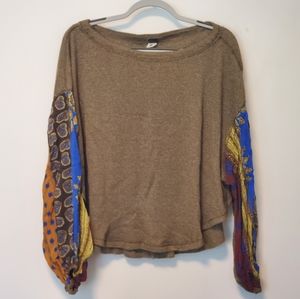 Free People Thermal with Balloon Sleeve